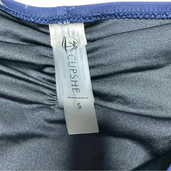 Cupshe Ruffled Bikini  Set Floral Blue / White / Pink Size Small - Picture 12 of 16